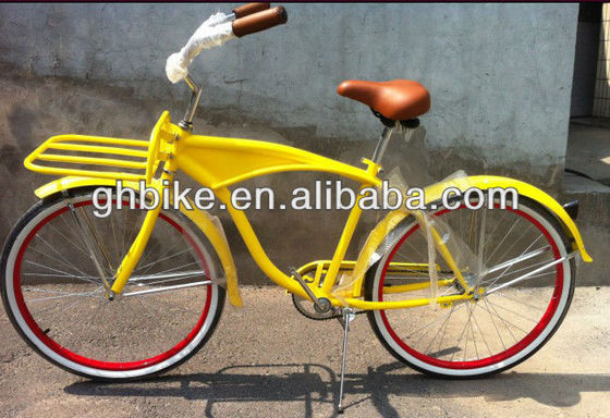 2017 Single Speed Beach Cruiser Bike mit Vorderack und leichtem Aluminiumrahmen