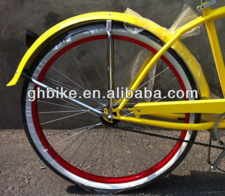 2017 Single Speed Beach Cruiser Bike mit Vorderack und leichtem Aluminiumrahmen