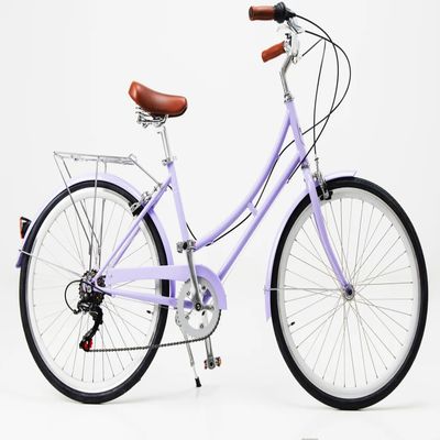Doppel-V-Bremse 6-7-Geschwindigkeit Vintage Retro Erwachsene Damen Komfort City Cruiser Frauenfahrräder mit Vorderkorb