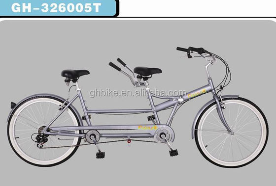 26&quot;*2.125.A/V Weißwand Stahl Gabel Tandem Fahrrad mit 7-Gang-Falt-Zwei-Sitzer Fahrrad