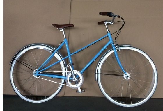 Keine Aufhängung 3 Gänge Silber Farbe Cromo Rahmen Vintage Damenrad Retro Frauen Ladyrad
