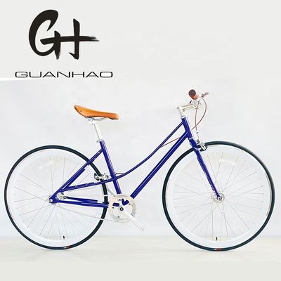 Keine Gabel Aufhängung 700C Cr-MO Stahl Frauenrahmen Inneres 2 Geschwindigkeiten Lady City Bike