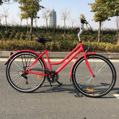 Straße 28 Zoll Ofo 7 Geschwindigkeiten Retro Damen Frauen Mädchen CE Dutch Style Weißes City Bike