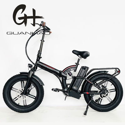 Alloy Crank 7 Geschwindigkeitsgetriebe Fettreifen Klapp-Ebike mit 21A Lithiumbatterie und 750W Motor