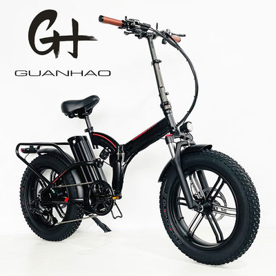 Alloy Crank 7 Geschwindigkeitsgetriebe Fettreifen Klapp-Ebike mit 21A Lithiumbatterie und 750W Motor