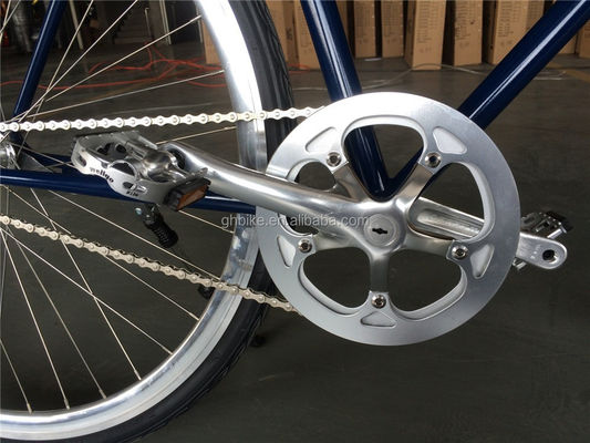 Vintage City Cruiser Fahrrad 700C Erwachsenen Herren Retro Cromo Hybrid Fahrrad mit Cro-mo Gabel