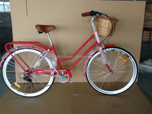 Blaue Farbe 7 Geschwindigkeiten Vintage Lady City Cruiser Bike Frauen Retro Bikes für das Stadtleben