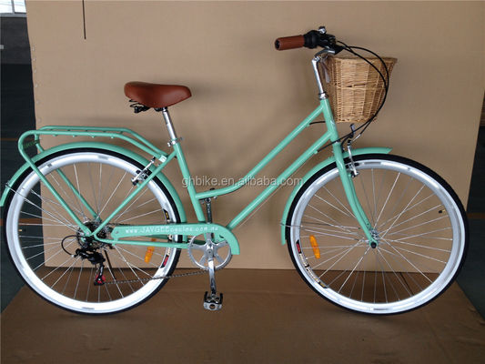 Blaue Farbe 7 Geschwindigkeiten Vintage Lady City Cruiser Bike Frauen Retro Bikes für das Stadtleben