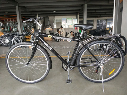 Erwachsenen-Hybrid-Fahrrad 700C 6 Speed Lady City Cruiser Fahrrad mit Bruttogewicht 17 kg