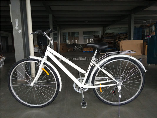 Erwachsenen-Hybrid-Fahrrad 700C 6 Speed Lady City Cruiser Fahrrad mit Bruttogewicht 17 kg