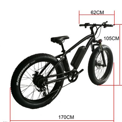 26&quot; 1000W 48V Lithiumbatterie 14AH Elektro-Fettreifen Mountainbike mit 7 Schnellgetrieben