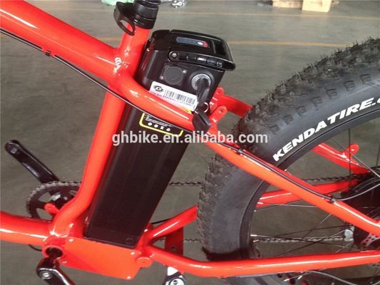 Aluminium-Legierungsrahmen 26 Zoll 7-Geschwindigkeits-Fettreifen Elektro-Kreuzfahrrad mit Lithiumbatterie
