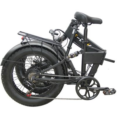 20&quot; Vollfederung Schnee 500W 14AH 4.0 Fettreifen Elektro versteckte Batterie Klapprad