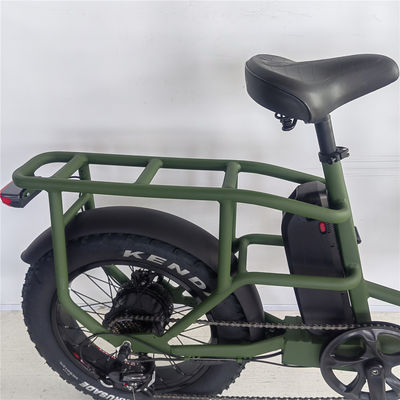 1000W 48V 34A Klapprahmen Elektrofahrrad mit 20 Zoll Fettreifen und hinteren Träger