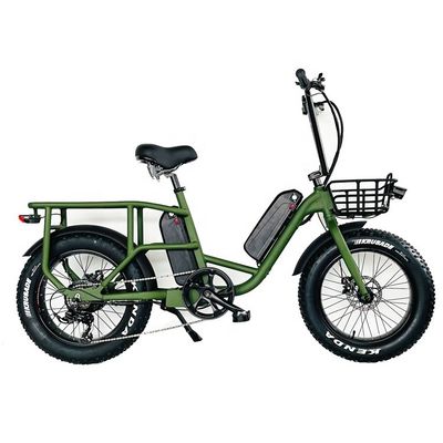 20&quot; 48V 34AH Lithiumbatterie 1000W 50KM/H Aluminiumrahmen 7 Geschwindigkeiten Cargo Elektrisch Dual Battery Hybrid Fat Snow Reifen 4.0 Fahrrad