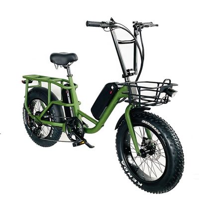 20&quot; 48V 34AH Lithiumbatterie 1000W 50KM/H Aluminiumrahmen 7 Geschwindigkeiten Cargo Elektrisch Dual Battery Hybrid Fat Snow Reifen 4.0 Fahrrad
