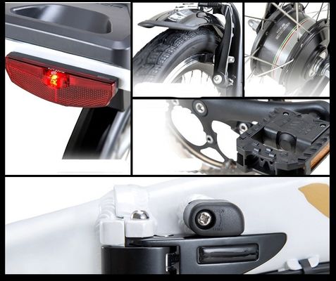 CE-zertifiziertes Mini-Elektro-Faltfahrrad mit 7 Schnellgetrieben und 10,5 AH-Batterie