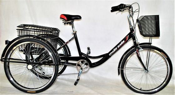 24&quot; Hinterhub Motor Stahlrahmen 7 Geschwindigkeiten 36V350W 35KM/H Unisex Erwachsenen Elektro Dreiräder