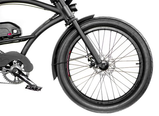 Elektrofahrrad 24&quot;x3.0 Reifen 1000W 17AH Hi-Ten Stahlrahmen 50KM/H Shimano Speed Cruiser
