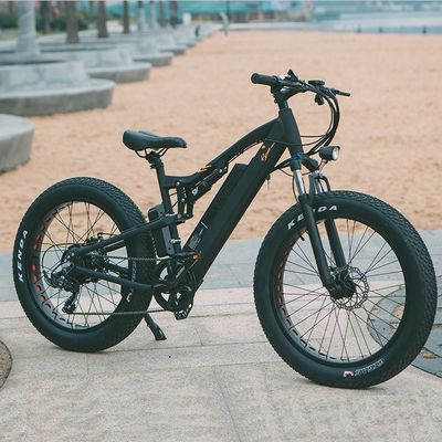 24 Zoll Fett 4,0 Reifen 48V 1000W 50KM/H Vollfederung 21AH Elektro Mountainbike E-Bikes