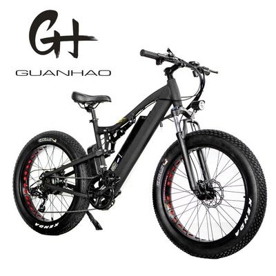 24 Zoll Fett 4,0 Reifen 48V 1000W 50KM/H Vollfederung 21AH Elektro Mountainbike E-Bikes