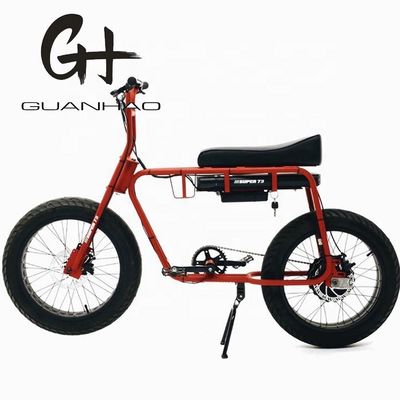 Scheibenbremse 20 Zoll 750w 1000w Doppelbatterie Elektro-Fettreifen Mountainbike Vintage 2 Sitzplätze Beach Cruiser Max 50KM/H E-Bike