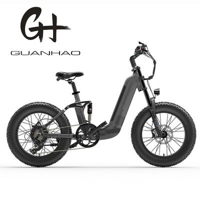 1000W 14AH Vollfederung 20&quot;x4.0 Fettreifen Großer Flachschnee Reifen Scheibenbremse Ebike