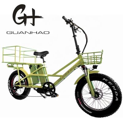 Aluminiumlegierungsrahmen 48V34AH 1000W Fat Tire Ebike mit doppelten Batterien und zwei Körben