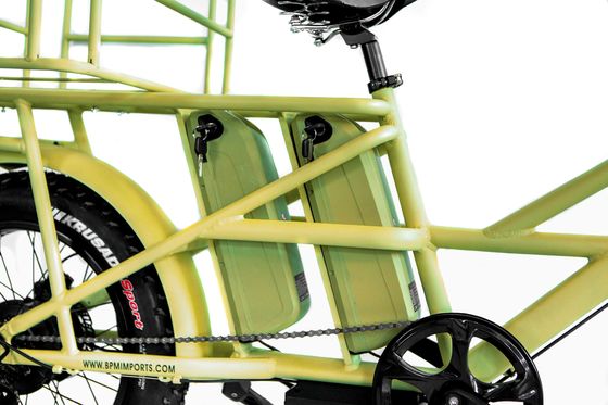 Aluminiumlegierungsrahmen 48V34AH 1000W Fat Tire Ebike mit doppelten Batterien und zwei Körben