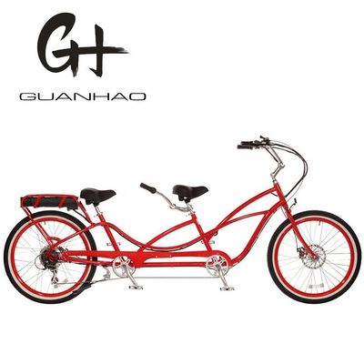 Maximalgeschwindigkeit 30-50Km/h 500W 26&quot;*2.3 LCD Tandem Elektrobike für zwei Personen