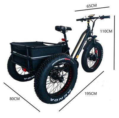 Große Leistung 48V 13AH 750W 45KM/H UL2849 Bafang Frontmotor Elektro-Fettreifen Dreirad 20