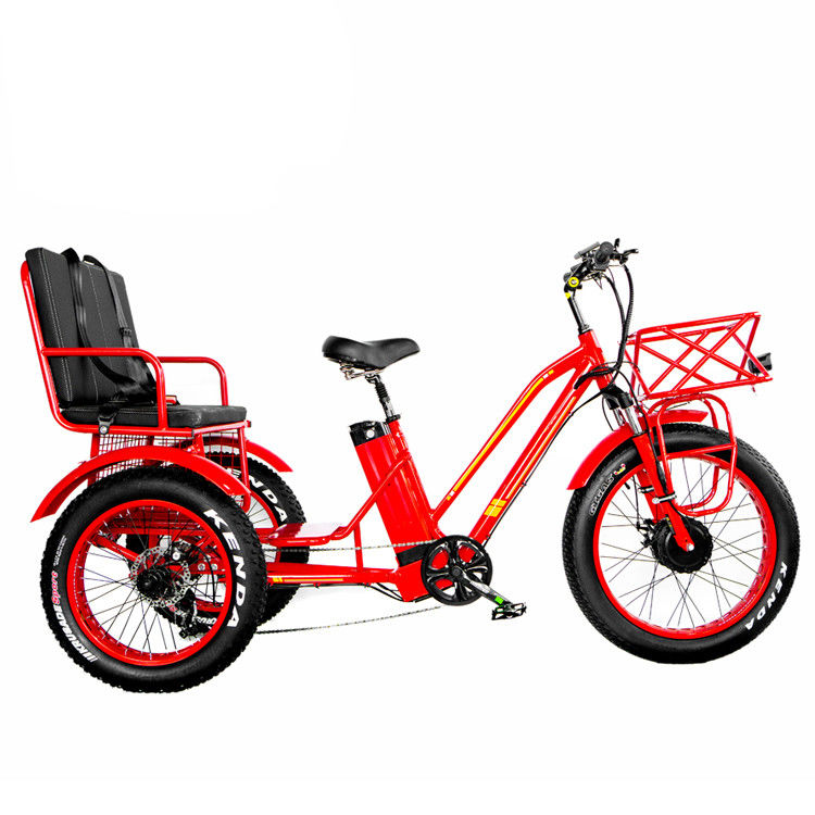 Vorderer Hubmotor 750W 21AH Lithium-Elektro-Dreirad für 2 Personen 24&quot; Schneedeckel 40KM/H
