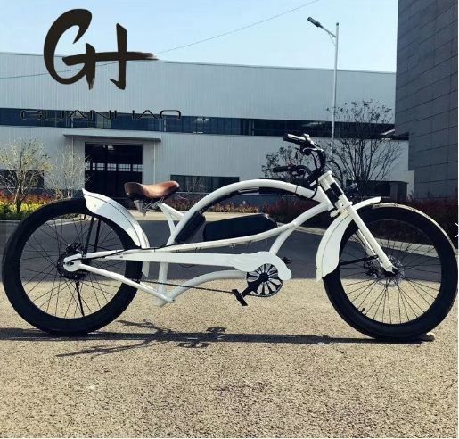Männer 24 Zoll 3,0 Reifen 48V 17AH OEM/ODM 750W 28MPH Single Speed Bafang Motor Display Chopper Elektrofahrrad