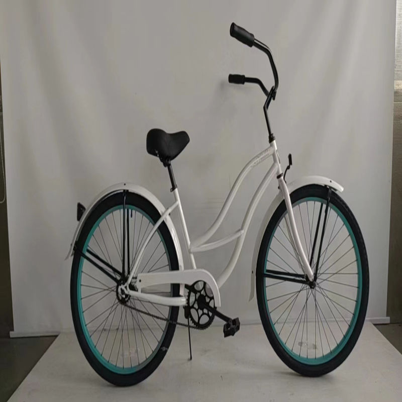 26 Zoll weiße Farbe Single Speed Vintage Beach Cruiser Bike für Frauen