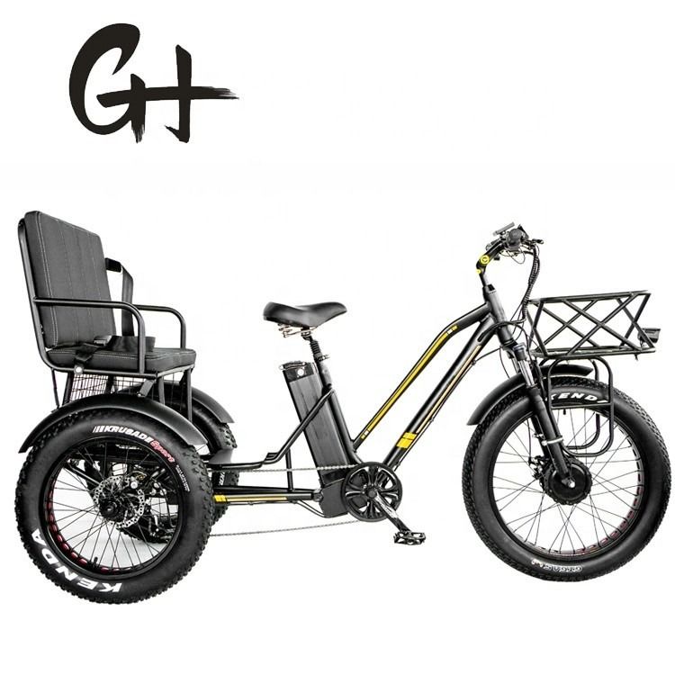 24&quot; 48V Vorderrad 750W 45KM/H Maximalbelastung 300KG 21AH Lithiumbatterie Elektro Dreiräder
