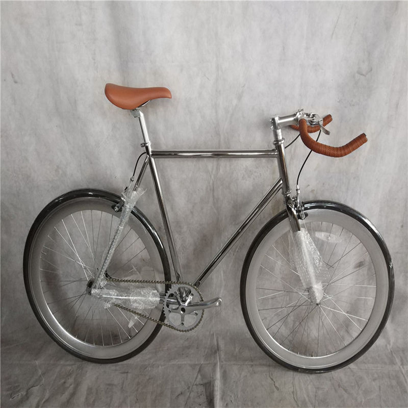 Classic 700Cx28C Vintage Chrom Festgetriebe Fahrrad 58cm Einzelgeschwindigkeit Fixie Fahrrad 13kg