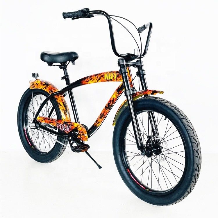 USA Männer 24&quot; 3,0 Fettreifen Aluminiumrahmen Beach Cruiser Bike mit Scheibenbremse