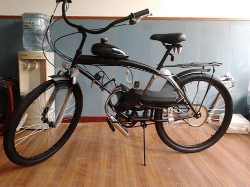26 Zoll Cruiser Motorrad Fahrrad mit 4 Takt Gasmotor Benzinmotor Kit V Bremse