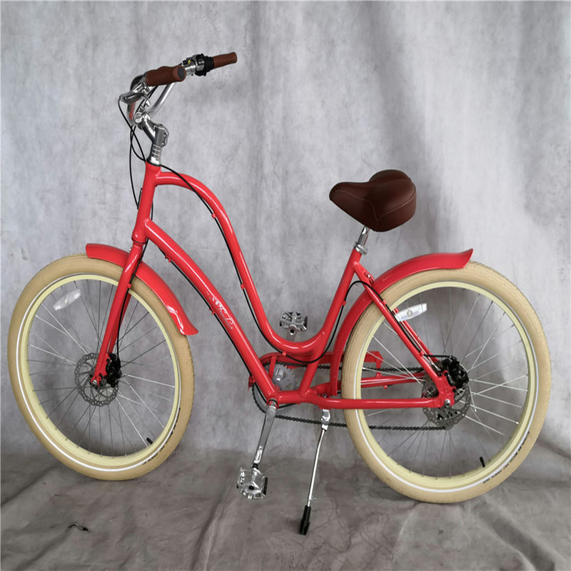 Leichtgewicht Aluminium Unisex Schritt durch 8 Geschwindigkeit Hybrid Frauen Beach Cruiser Bike Bike 26 Zoll