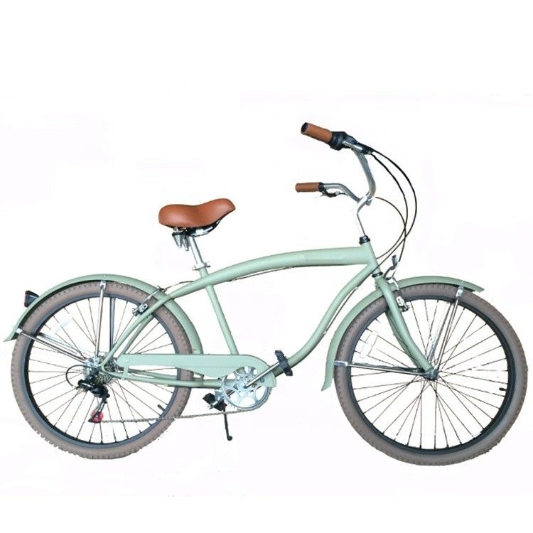 Doppel-V-Bremse 26&quot; 2,125 Weißes Wandreifen Hochstahlrahmen Shimano 7 Geschwindigkeit OEM Customized Erwachsene CE CPSC USA Markt Beach Cruiser Fahrrad