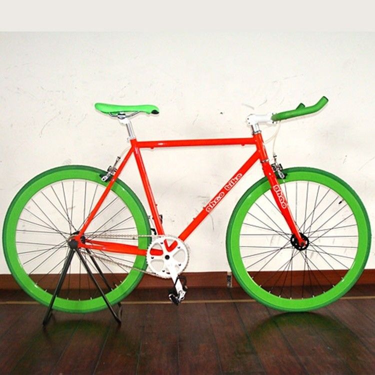 Dickslick Reifen 700C 45MM Aluminium Felge Einfachgeschwindigkeit Fixie Gear Fahrrad mit Stahlgabel
