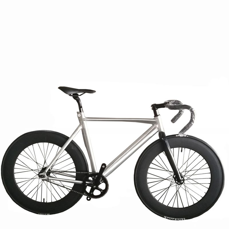 700C CE OEM 7005 Aluminiumlegierung Festgetriebe Einzelgeschwindigkeit Erwachsener 80MM Felge Carbon Fork Track Bike