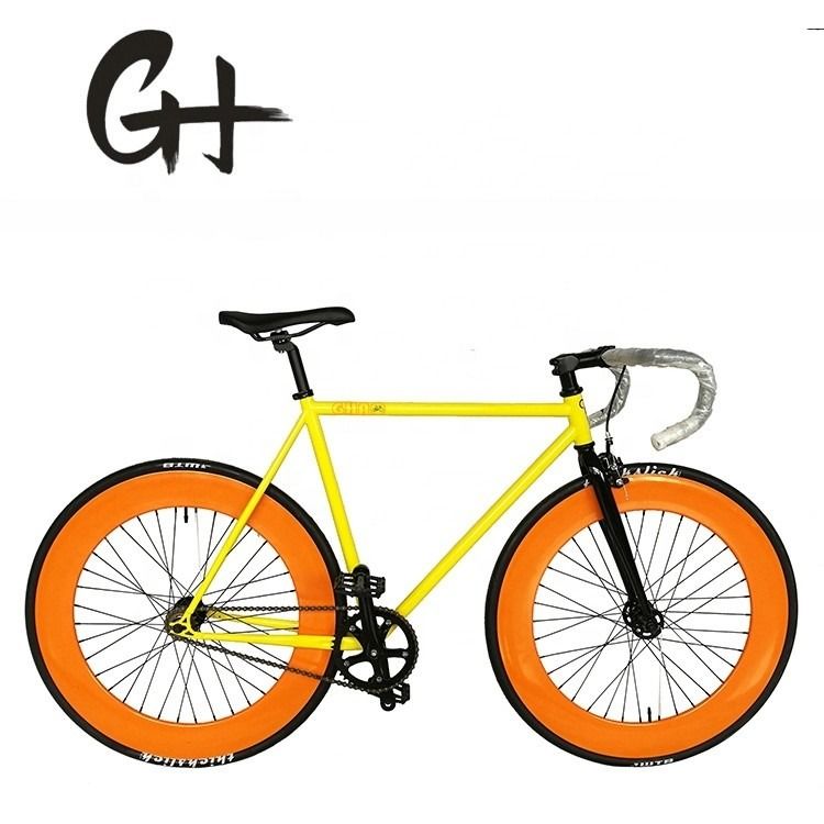 CE zugelassenes 700C 80MM Großfelg Farbenfrohes Einzelgeschwindigkeits-Fixed Gear Bike mit 1,6m Alloy Stamm