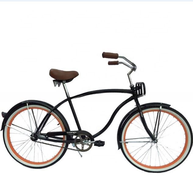 26 Zoll Single Speed Beach Cruiser Bike für Erwachsene mit Metalltray
