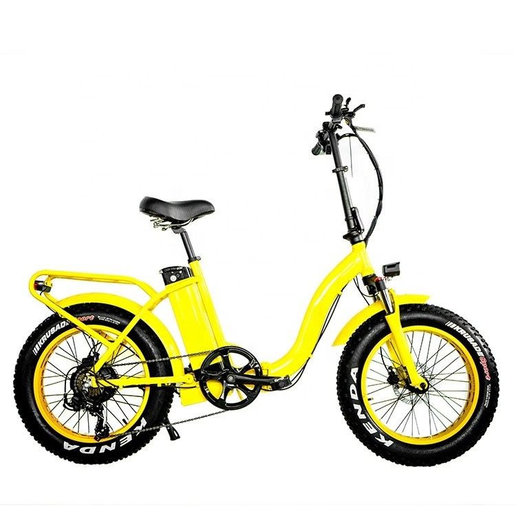 7 Geschwindigkeit 20&quot; 4.0 EN15194 CPSC Schneedeckel Big Power Fettreifen 48V 1000W 32MPH 13AH Lithiumbatterie Dame Frauen Unisex Elektro-Faltfahrrad