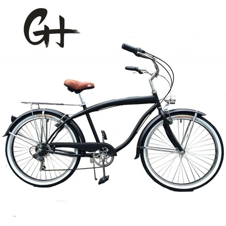 Harter Rahmen 26 &quot;Radgröße Shimano 7 Geschwindigkeit amerikanische Rücken Haltestelle Männer Beach Cruiser Bike