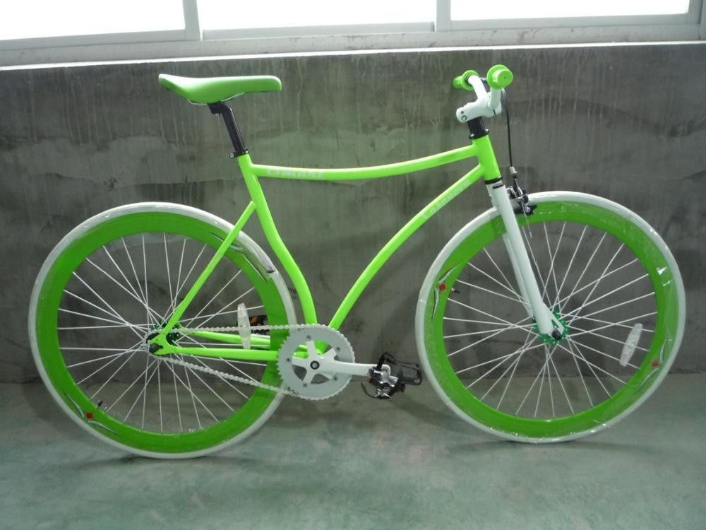 Erschwinglich RED MIX BULE Farbenfrohe Festgetriebe Fahrrad Fixie Fahrrad mit Stahlstamm 10kg
