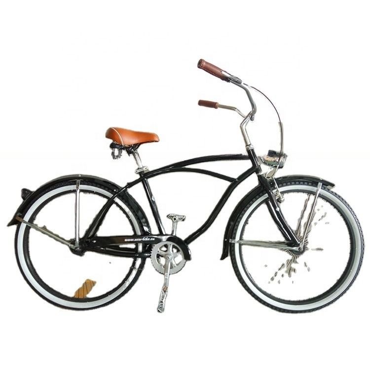 Einzelgeschwindigkeit 26 Zoll Männer Beach Cruiser Bike mit Hi-Ten Stahlrahmen und Aluminiumfelsen