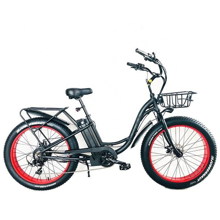26&quot; 750W 48V 20MPH OEM 21AH UL2849 Erwachsene Frauen Lady Beach Cruiser Elektro Groß 4.0 Fett Schneebad Fahrrad