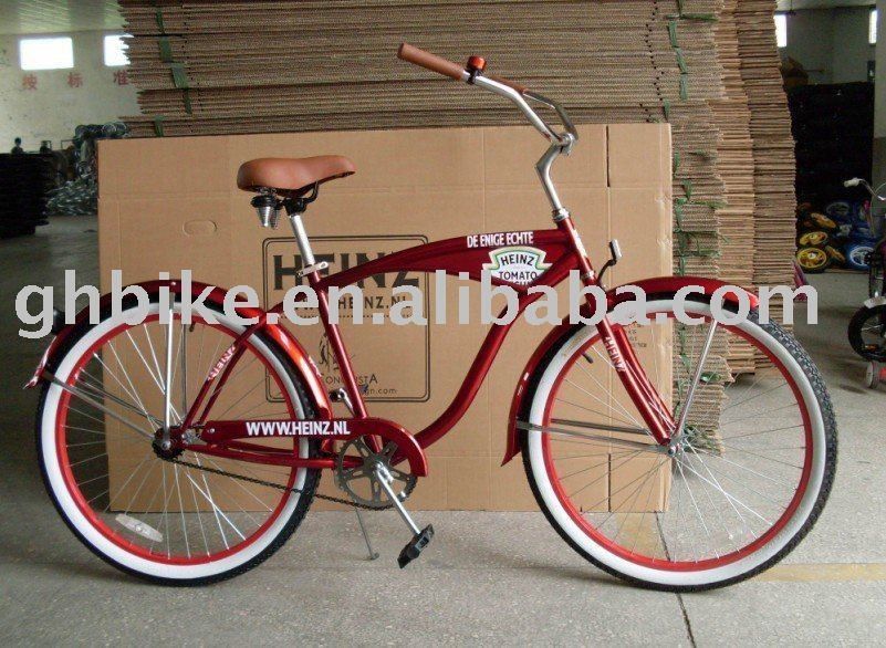 Vielseitig 26 Zoll Stahlrahmen Männer Beach Cruiser Fahrrad für die Förderung Glanz Gewicht 19KGS